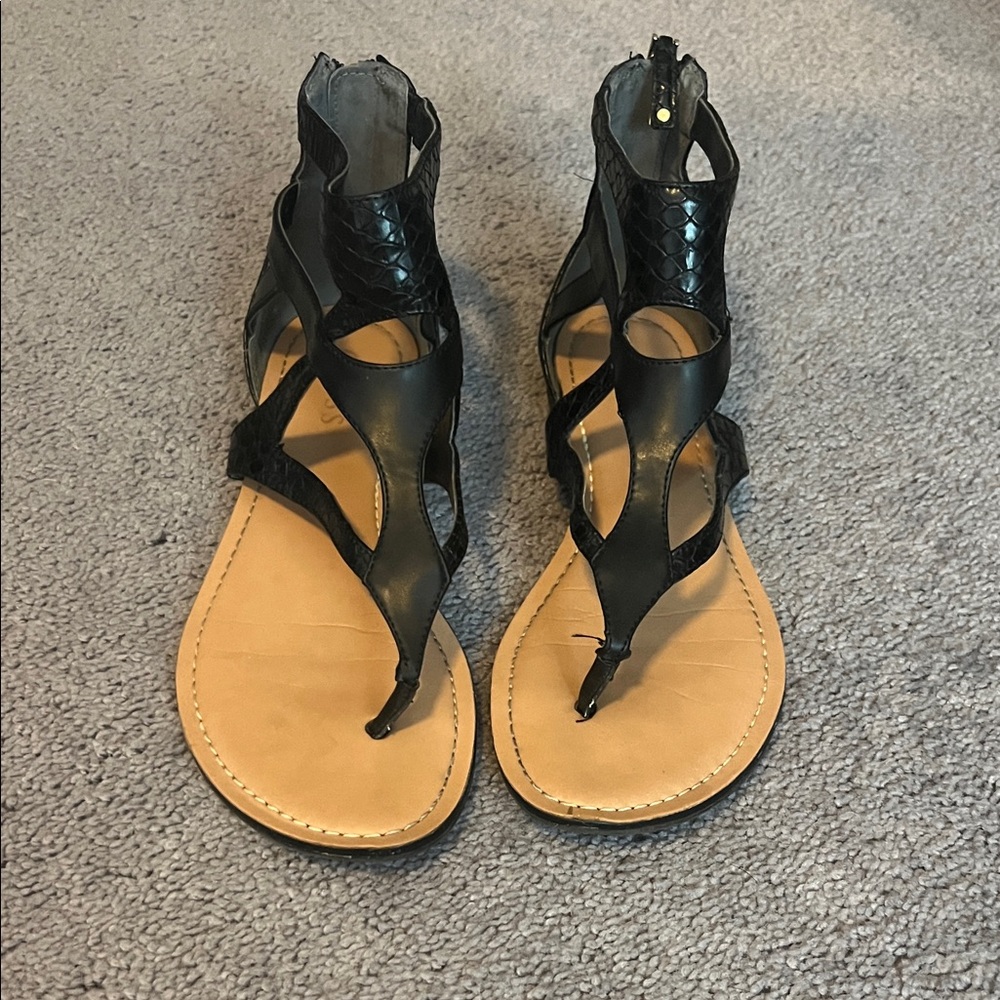 Guess Black Strappy Sandals